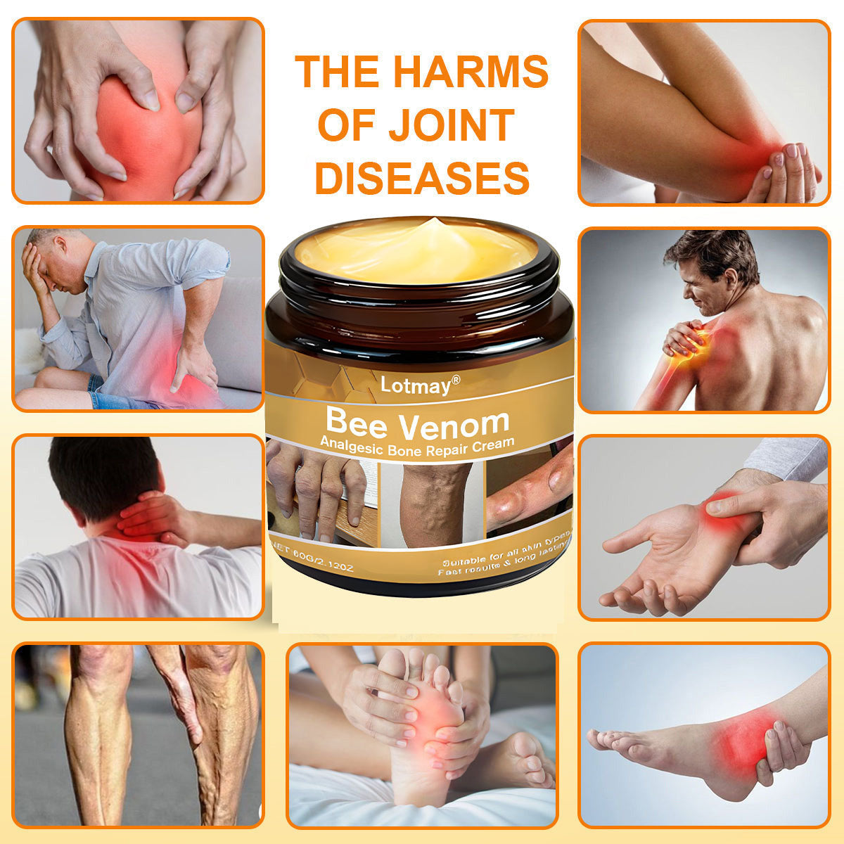 Lotmay® Bee Venom Analgesic Bone Repair Cream(👨⚕️Developed for the elderly,AOA Certification)