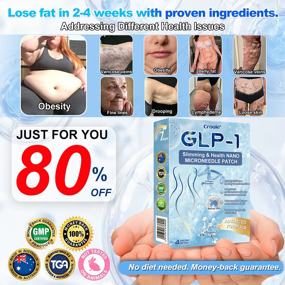 TGA Official Store |🎁 Croaie® GLP-1 Nano-Microneedle Patch with Collagen & Matrixyl 3000 丨Obesity, Cardiovascular Disease, Diabetes, Sleep Apnea, Joint Problems and More