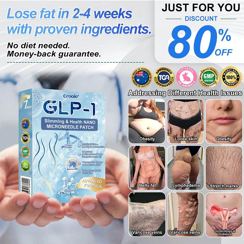 TGA Official Store |🎁 Croaie® GLP-1 Nano-Microneedle Patch with Collagen & Matrixyl 3000 丨Obesity, Cardiovascular Disease, Diabetes, Sleep Apnea, Joint Problems and More