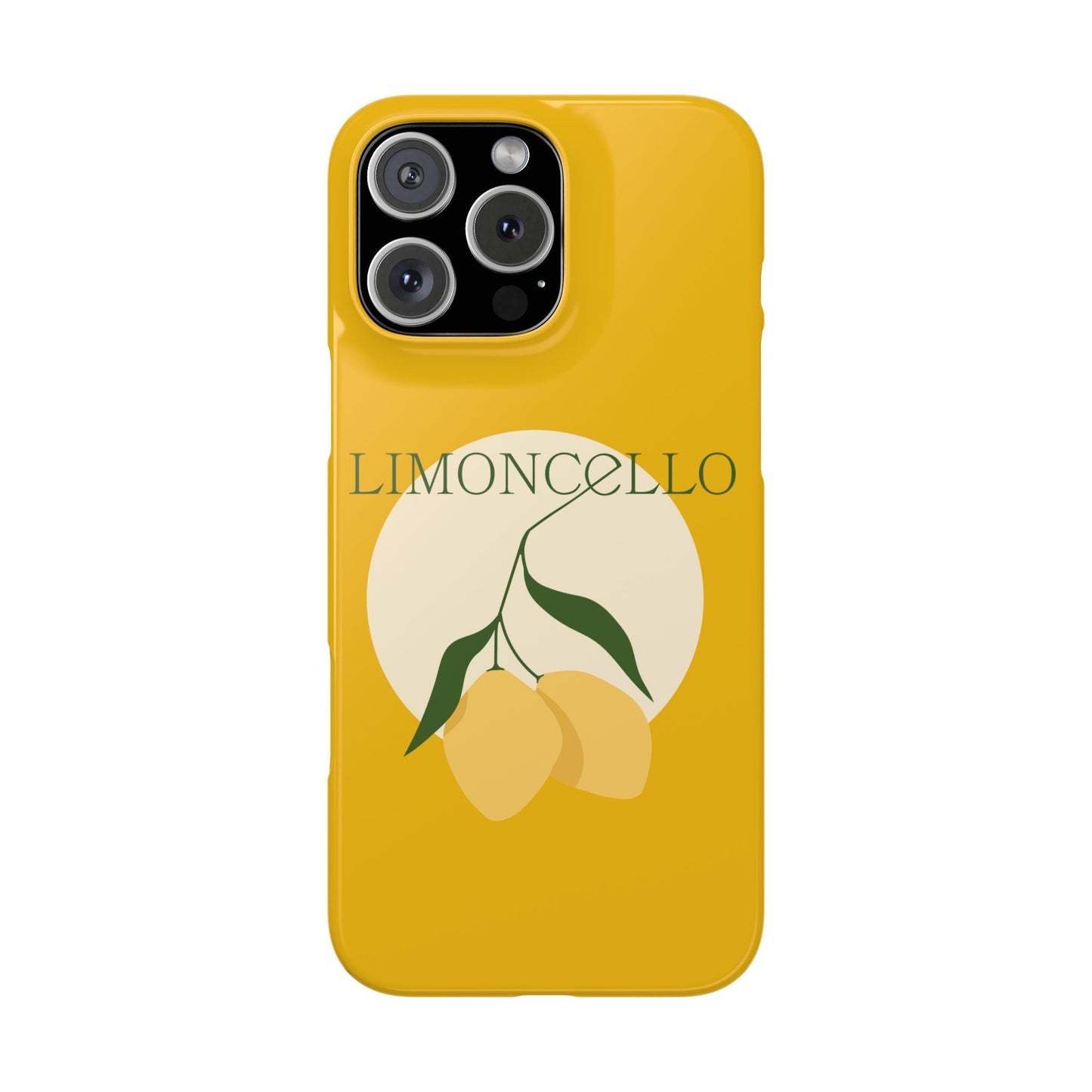 Italian Limoncello Yellow Slim Phone Cases with Lemons, Case-Mate IPHONE16 and all sizes
