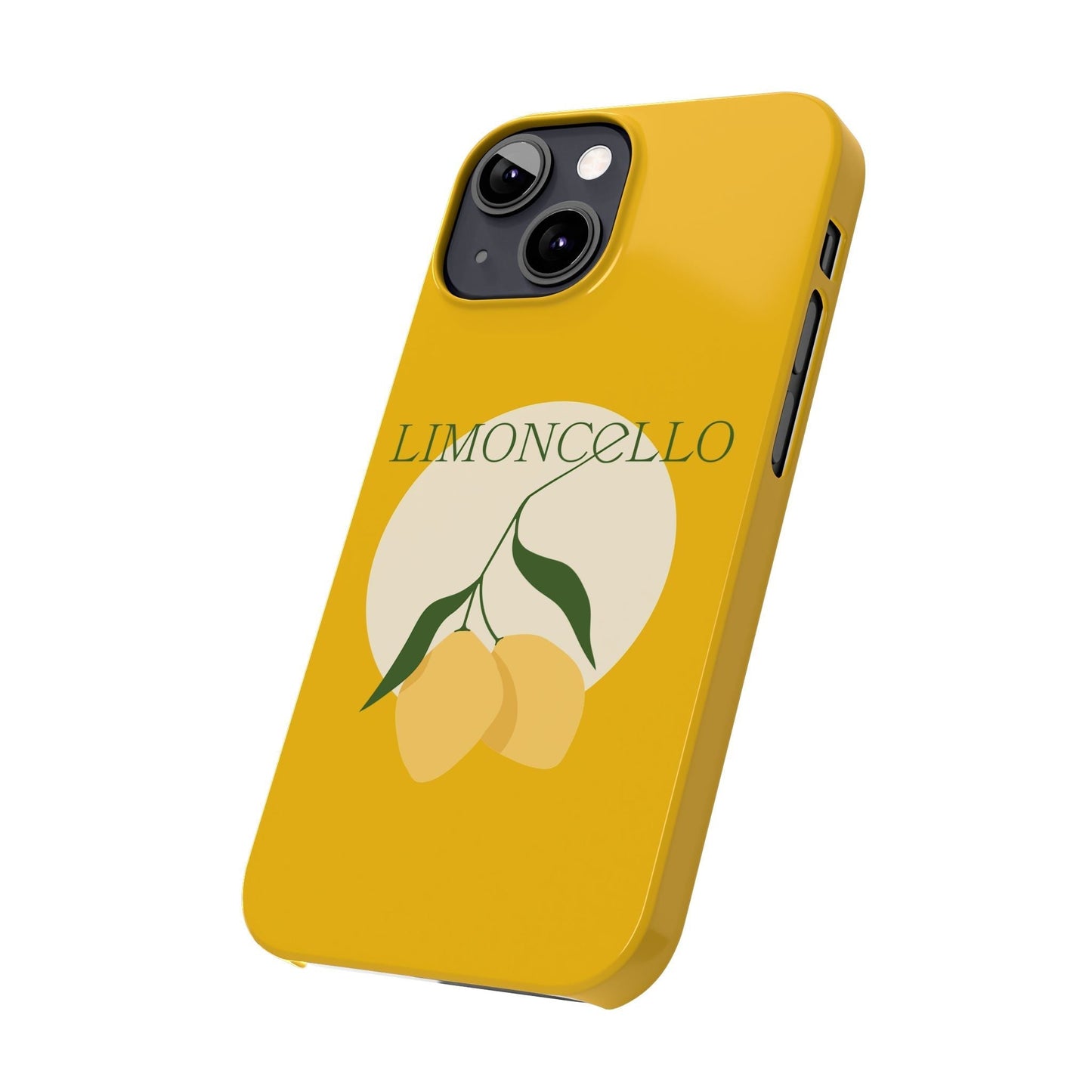 Italian Limoncello Yellow Slim Phone Cases with Lemons, Case-Mate IPHONE16 and all sizes