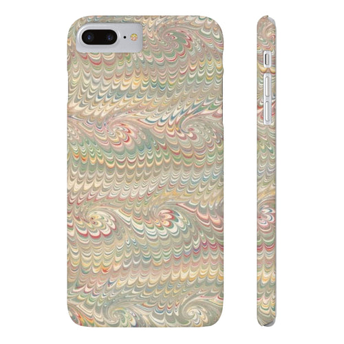 Soft Green and Multi-Colored Marbled Design, Italy Feather Phone Case, Multi-Color, Slim Phone Cases, Case-Mate IPHONE16 and all sizes
