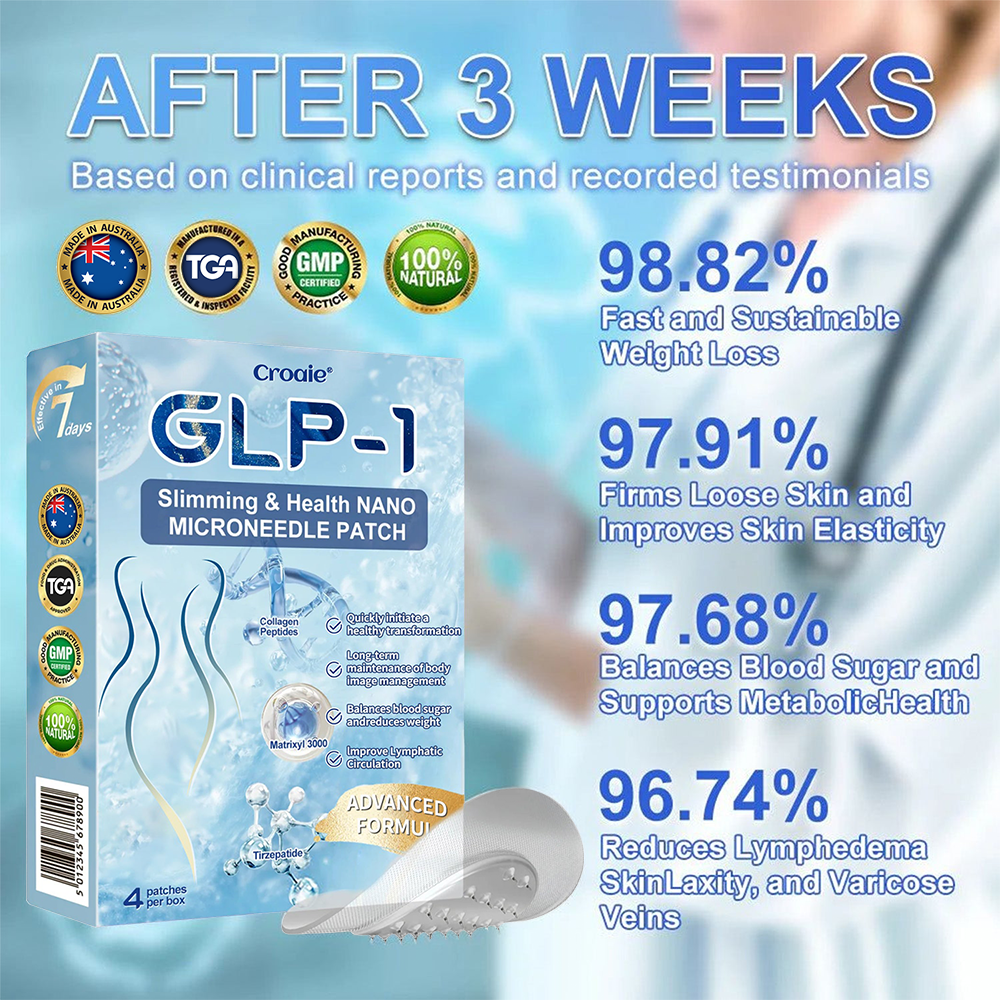 TGA Official Store |🎁 Croaie® GLP-1 Nano-Microneedle Patch with Collagen & Matrixyl 3000 丨Obesity, Cardiovascular Disease, Diabetes, Sleep Apnea, Joint Problems and More